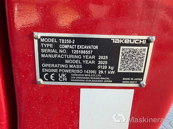 Grävmaskin Takeuchi TB250-2 21 of 27