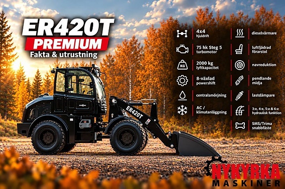 MAX UTRUSTAD! Everun ER420T Premium Lastmaskin / Hjullastare 2 of 12