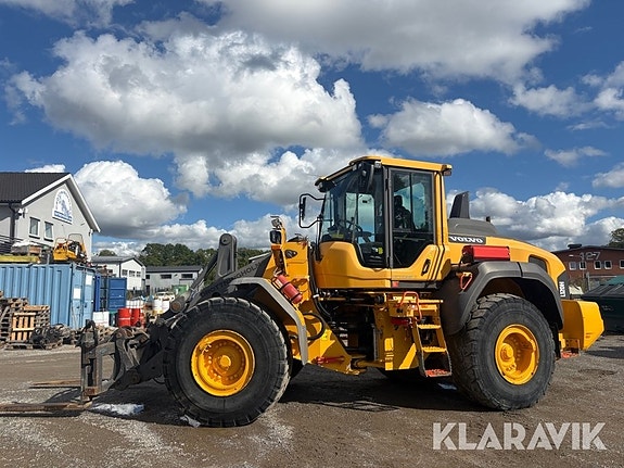 Hjullastare Volvo L120H med skopor & gafflar 2 of 6