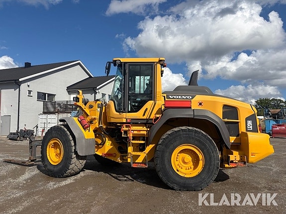 Hjullastare Volvo L120H med skopor & gafflar 3 of 6