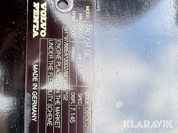 Generator Volvo Penta 250 kVA 4 of 6