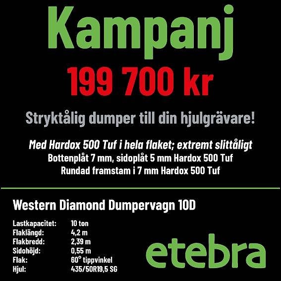 Western Diamond Dumpervagn för hjulgrävare KAMPANJ 3 of 3