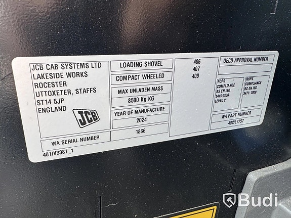 Hjullastare JCB 409 SV AG -2026 | Vikplog via auktion 23 of 27