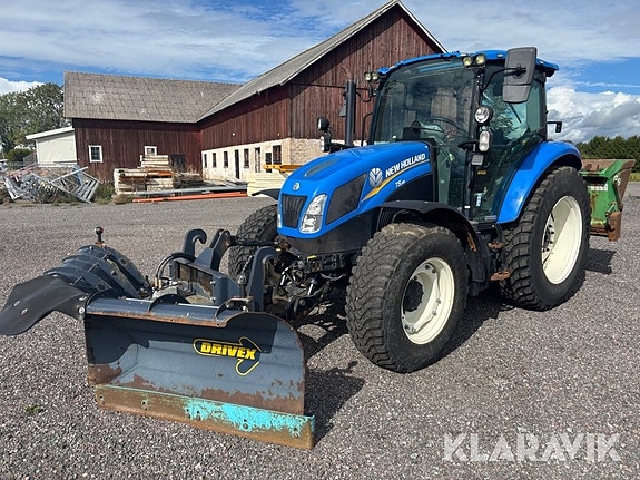 Traktor New Holland T5.85 med Nordic sop samt 3 of 6