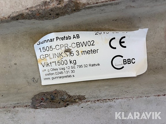 GPLINK / 1,5T / 3 meter Gunnar Prefab AB 2 of 6