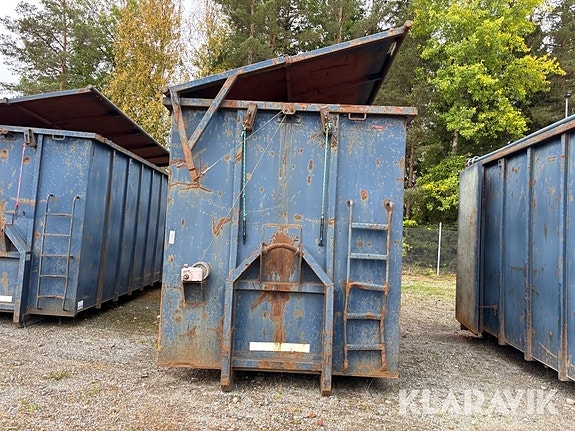 Lastväxlarcontainer GMM 40m3 med tak 2 of 6