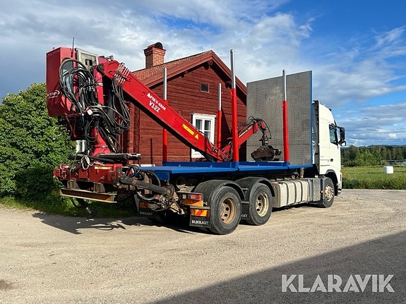 Timmerrede med kran på lastväxlarram V-kran V 2 of 6