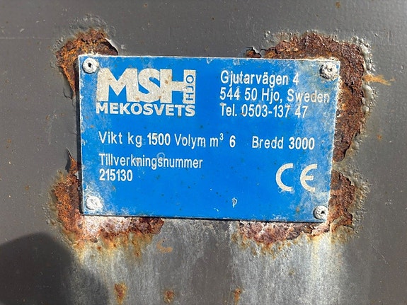Skopa MSH 6m3 3m Stora BM 2 of 5