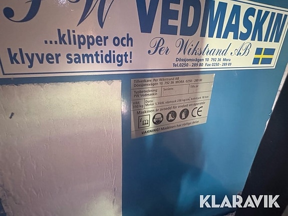 Vedmaskin Per Wikstrand PW 2 of 6