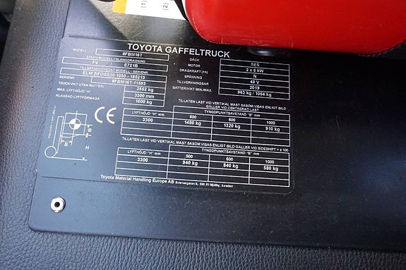 Toyota 8FBM16T 7 of 10