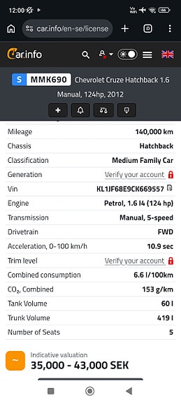 Chevrolet Cruze 8 of 8