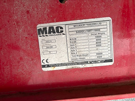 MAC 2 axl maskintrailer för traktor 5 of 5