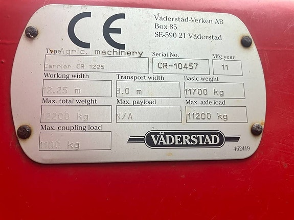 Väderstad Carrier 1225 + Biodrill 7 of 7