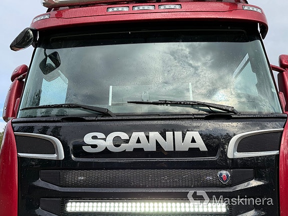 Timmerbil med kran Scania R730 13 of 27