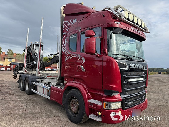 Timmerbil med kran Scania R730 3 of 27