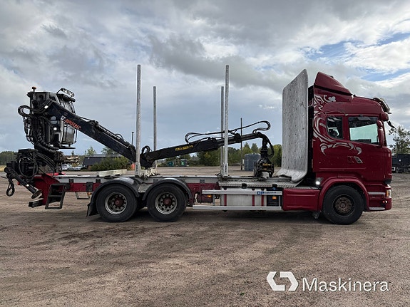 Timmerbil med kran Scania R730 4 of 27
