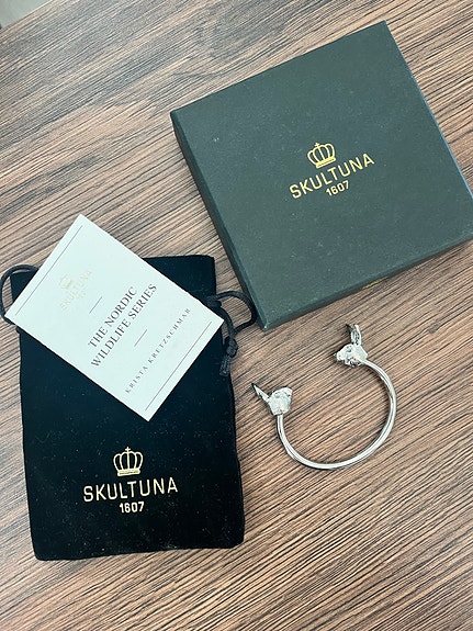 Skultuna silverarmband/cuff hare