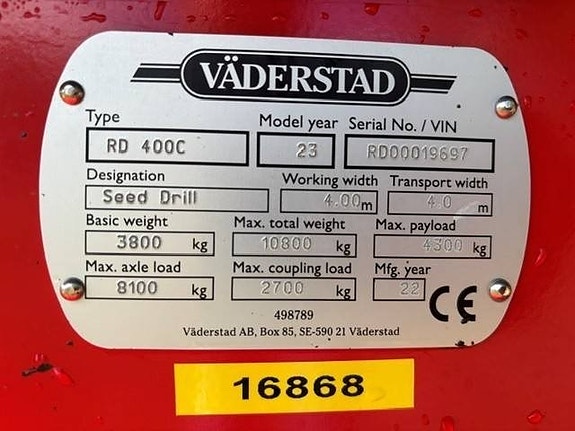 Väderstad RD400C 10 of 15