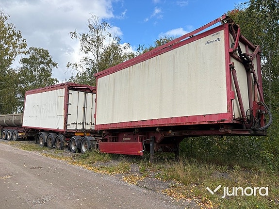 Linktrailer med containerfäste och flisskåp 2 of 30
