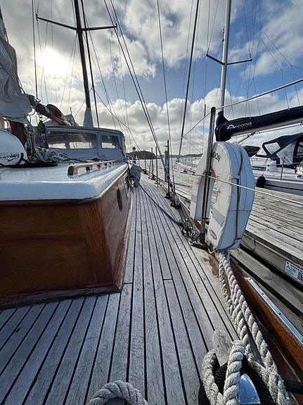Motorseglare Ketch designad av Arthur C Robb, långseglare/bobåt/kustkryssare 15 of 25