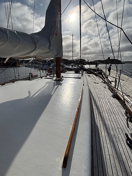 Motorseglare Ketch designad av Arthur C Robb, långseglare/bobåt/kustkryssare 17 of 25