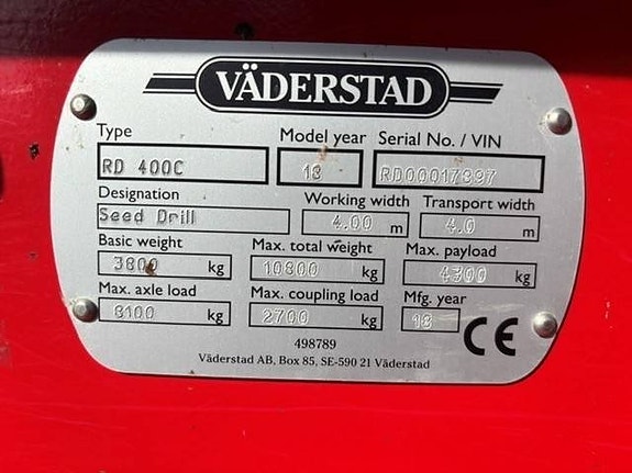 Väderstad RD400C 4 of 8