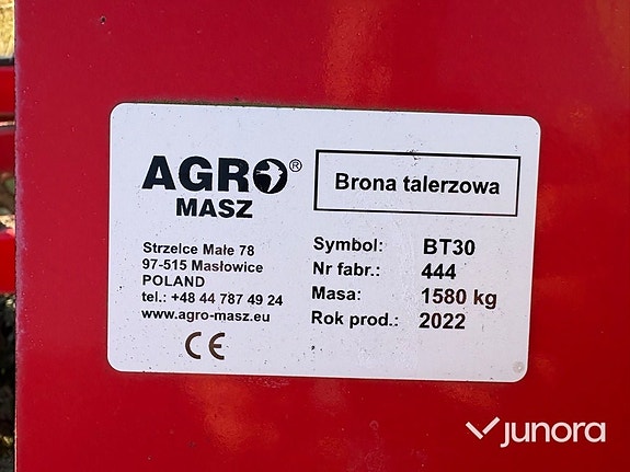 Tallrikskultivator Agro-Masz BT30 9 of 21