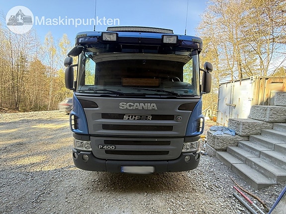 SCANIA P400LB6X2*4HNA Kranväxlare med flak och skopa 5 of 27