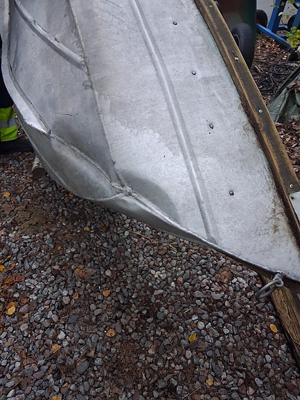 Aluminium båt all trä är slipad oljad 9 of 12