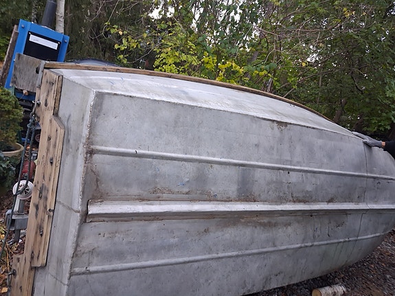 Aluminium båt all trä är slipad oljad 6 of 12