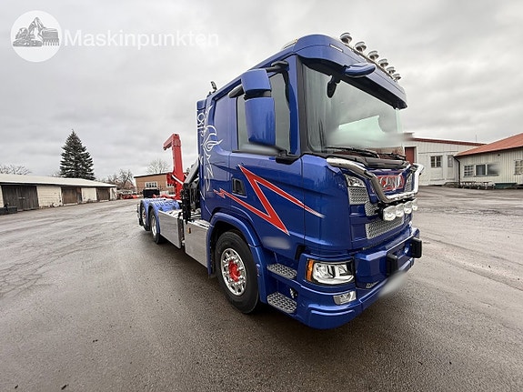 Scania G 460 lastväxlare med kran 3 of 27