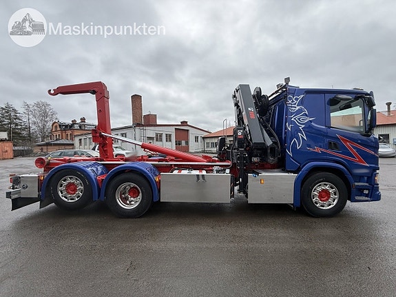 Scania G 460 lastväxlare med kran 4 of 27