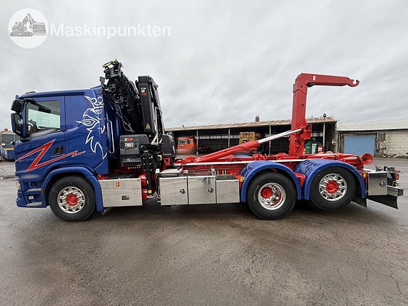 Scania G 460 lastväxlare med kran 8 of 27