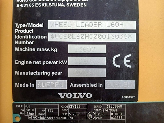Volvo L 60 H 21 of 21