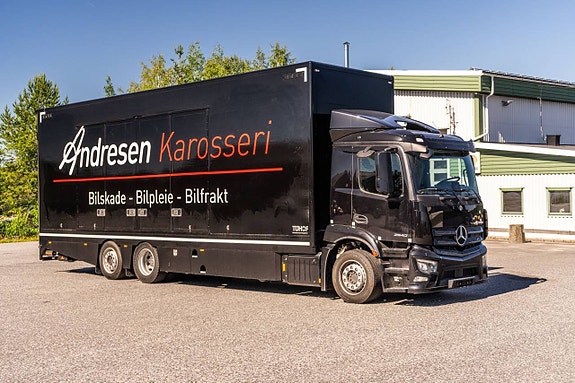 Mercedes Actros täckt biltransport 5 of 12