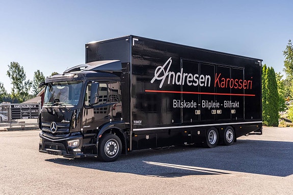 Mercedes Actros täckt biltransport 3 of 12