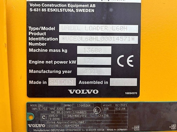 Volvo L 60 H 6 of 18