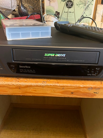 Panasonic Super Drive VHS-spelare svart