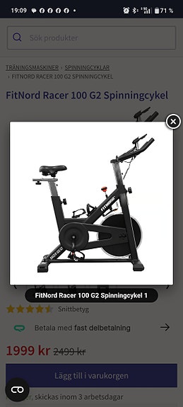 Träningscykel helt orörd ☺️