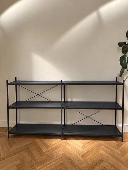 Ferm Living hylla blå metall