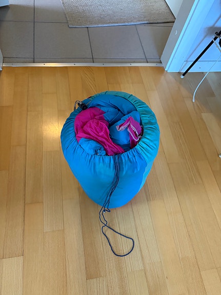 Allround sovsäck blå/rosa