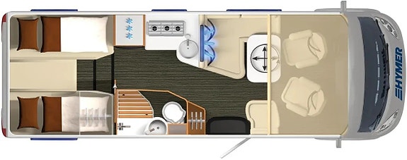 Hymer B 674 SL Aut , Alde, Inverter, 2 x Ac, L-bäddar, endast 1800mil 2 of 12