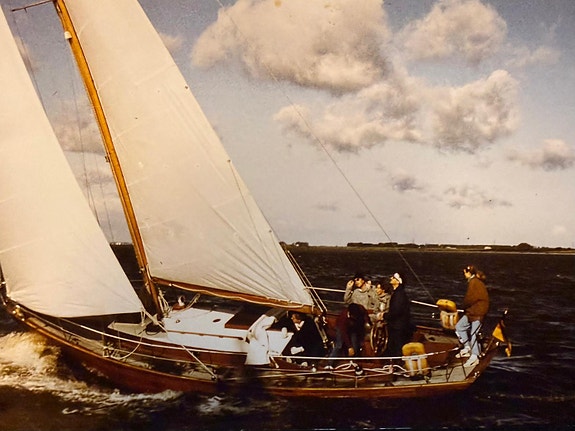 Kaya mahogny 7-KR regattabåt , segelbåt 2 of 23