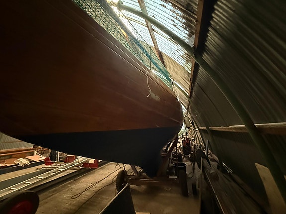 Kaya mahogny 7-KR regattabåt , segelbåt 22 of 23