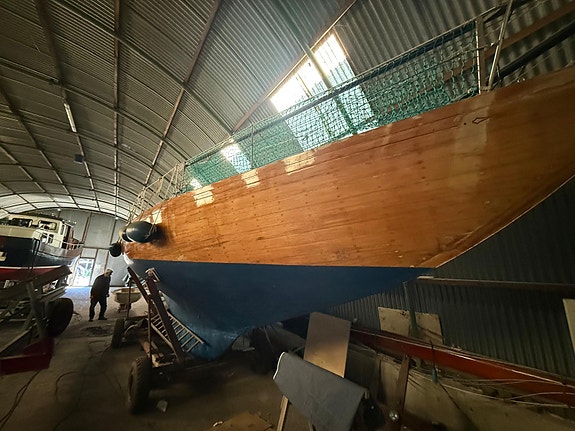 Kaya mahogny 7-KR regattabåt , segelbåt 6 of 23