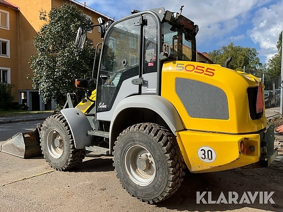 Hjullastare Kramer 5055 med vikplog, sandspri 3 of 6