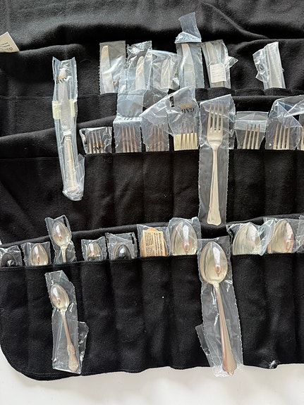 Chippendale bestick nysilver - oanvänt set