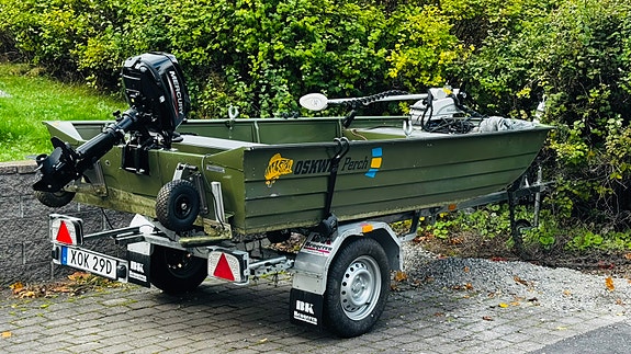 Fiskebåt Oskwig Perch 5hk Mercury 4-takt, Motorguide Xi3 Lowrance 80-trailer 7 of 9