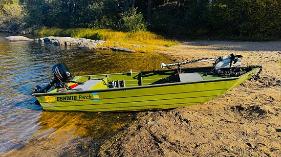 Fiskebåt Oskwig Perch 5hk Mercury 4-takt, Motorguide Xi3 Lowrance 80-trailer 5 of 9