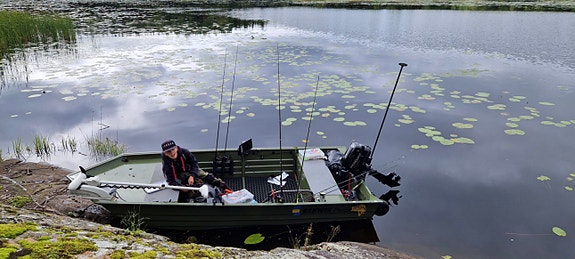 Fiskebåt Oskwig Perch 5hk Mercury 4-takt, Motorguide Xi3 Lowrance 80-trailer 4 of 9